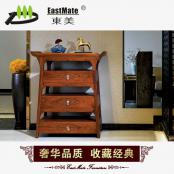 100%刺猬紫檀 紅木家具 實木三斗柜 客廳柜 儲物柜
