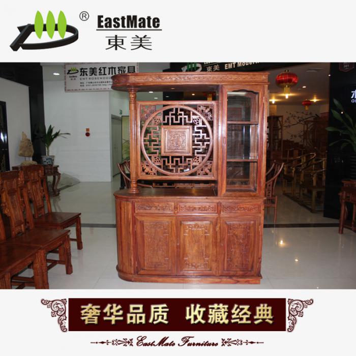 紅木家具 特價批發 明清古典 實木隔廳柜 非洲黃花梨酒柜