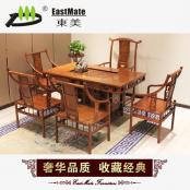 紅木家具 廠家直銷茶臺 椅子六件套 非洲黃花梨木茶桌