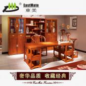 紅木家具 新中式古典刺猥紫檀寫字臺 花梨實木辦公桌 辦公臺